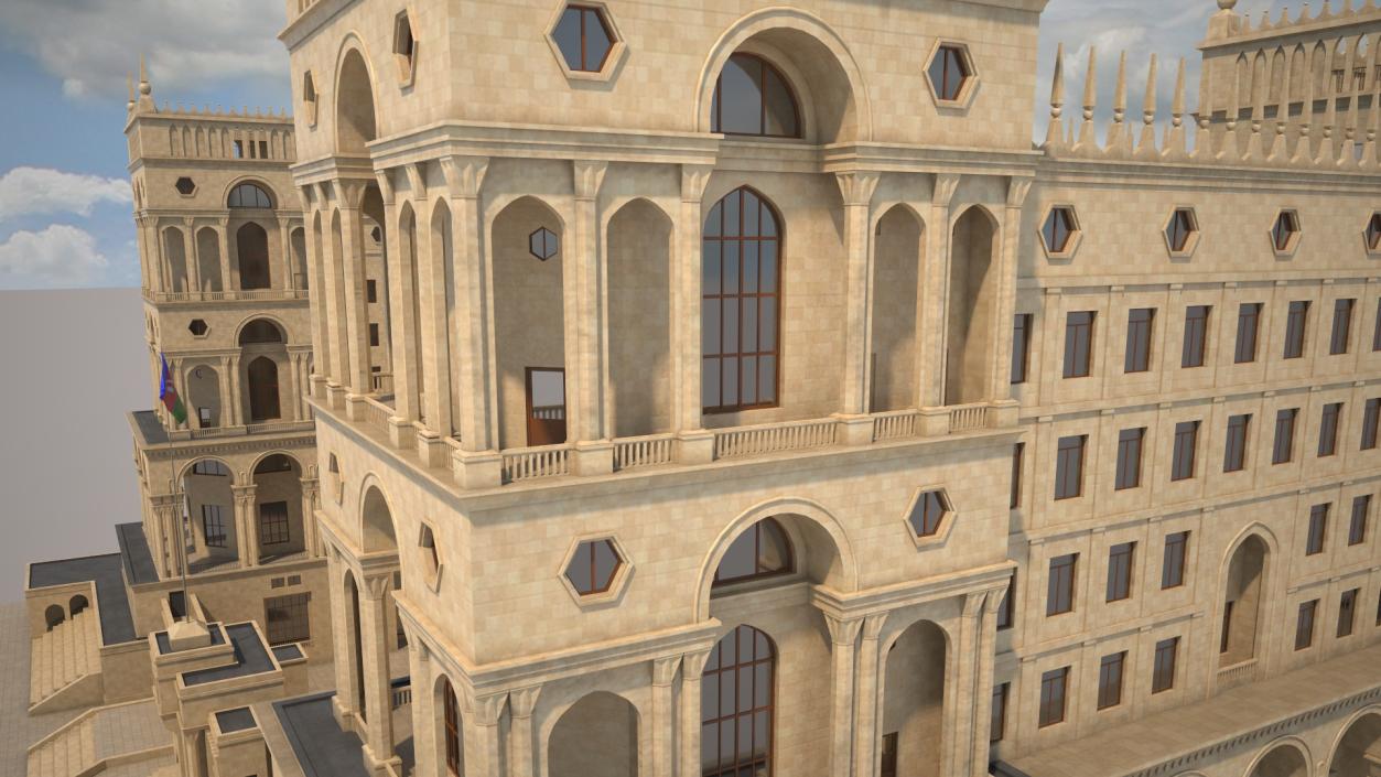 Government House of Baku 3D model