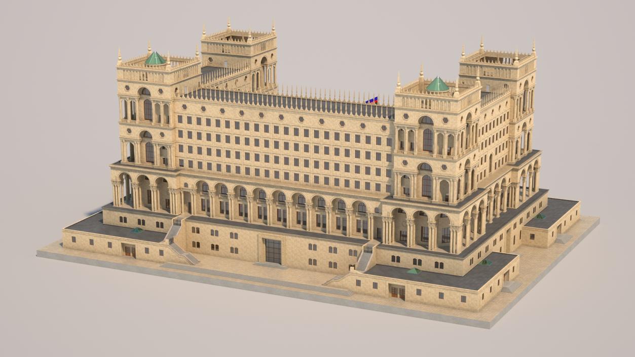 Government House of Baku 3D model