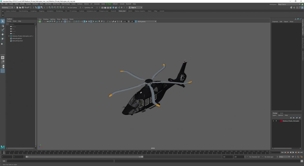 3D model Medium Private Helicopter