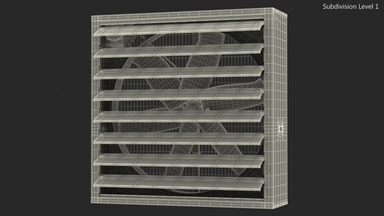 Cooling Exhaust Fan Vent Open 3D model