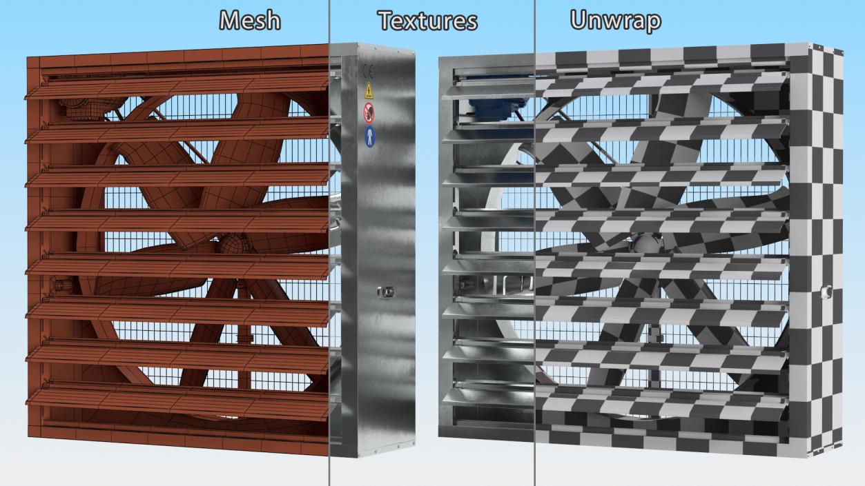 Cooling Exhaust Fan Vent Open 3D model