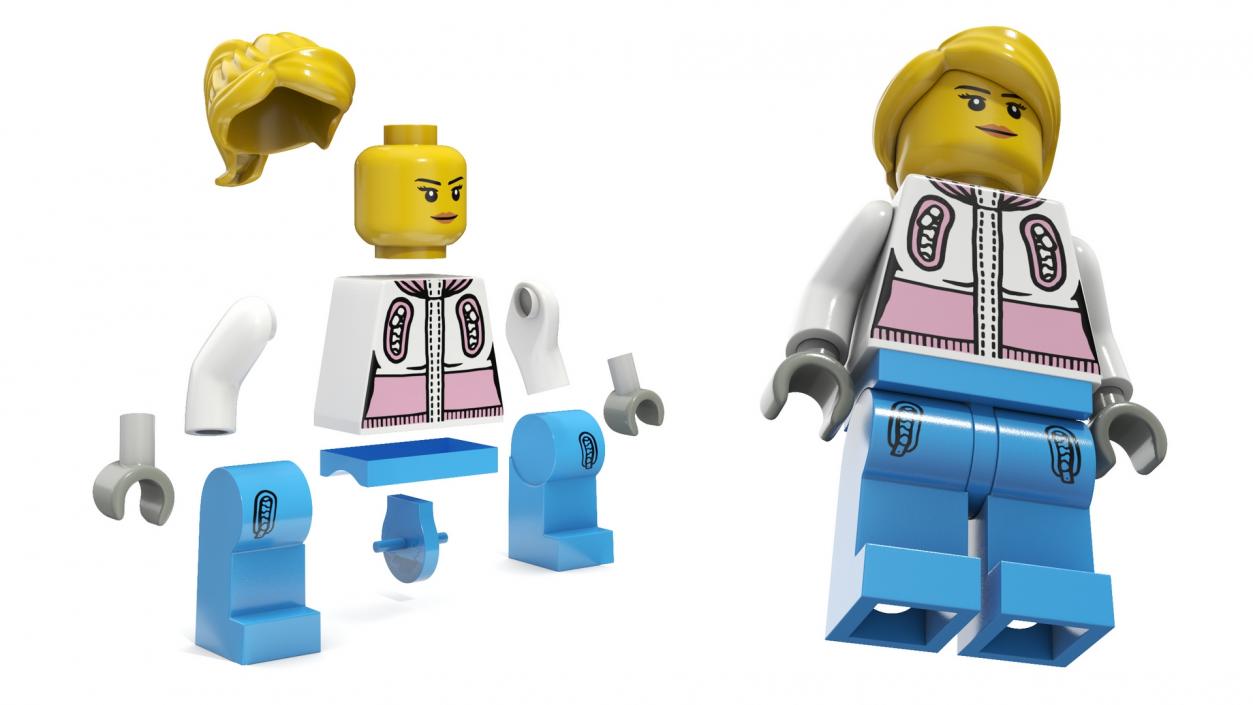 Rigged LEGO Minifigures Collection 3D model