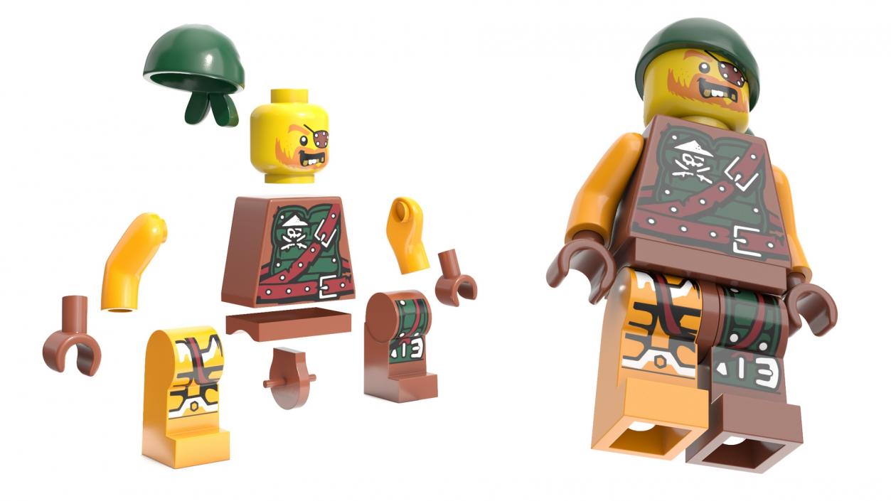 Rigged LEGO Minifigures Collection 3D model