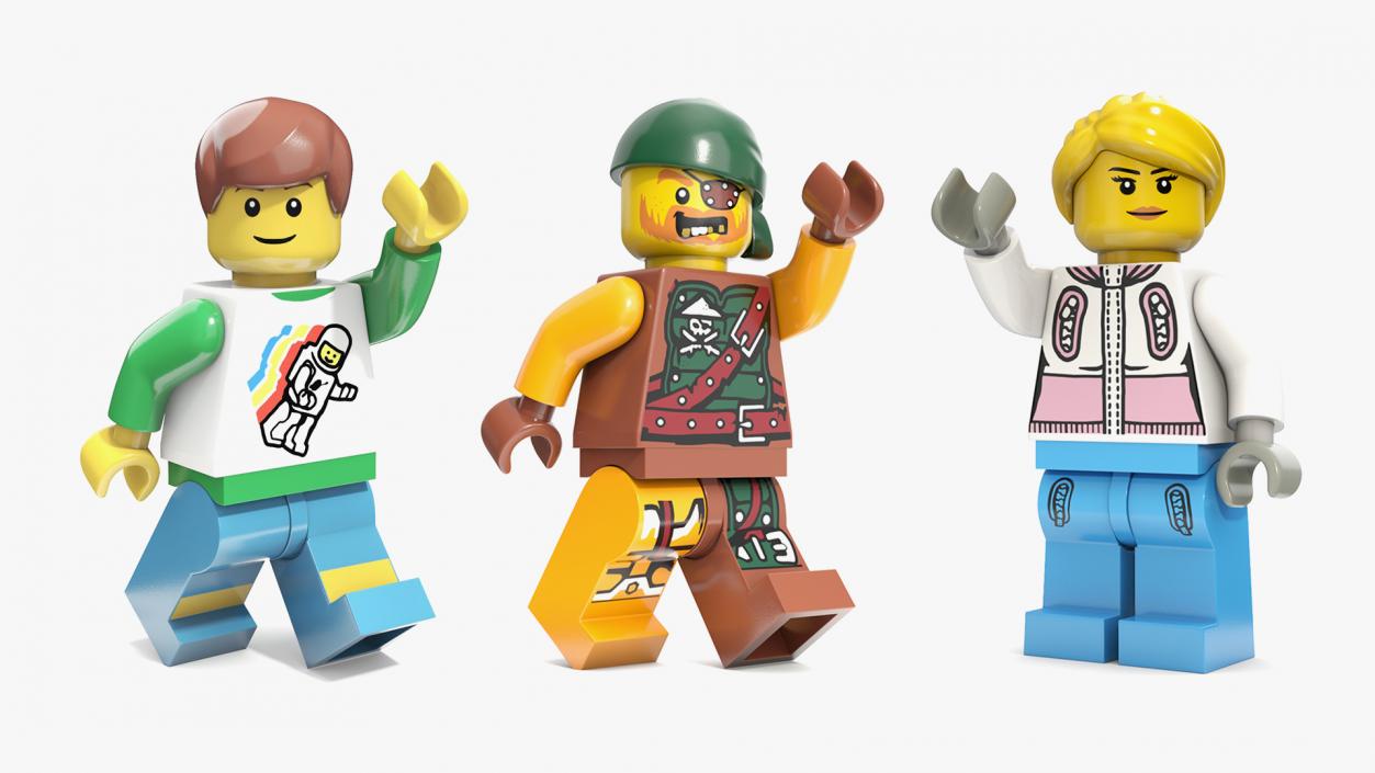 Rigged LEGO Minifigures Collection 3D model