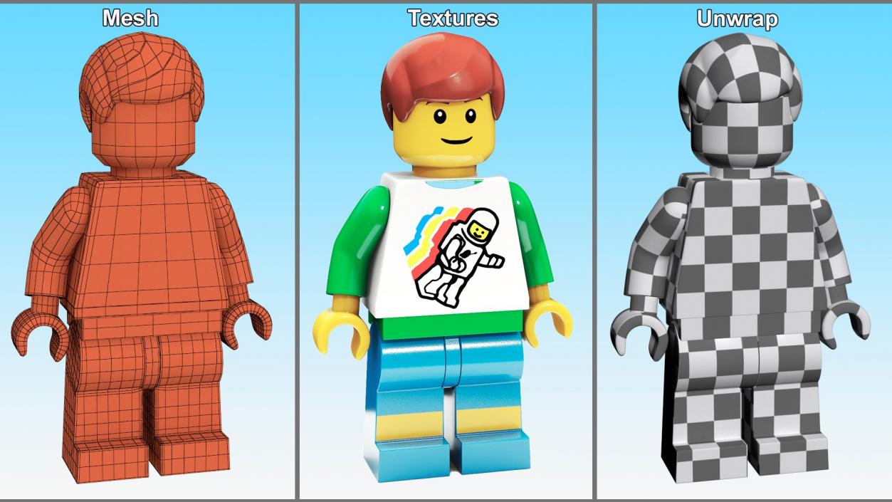 Rigged LEGO Minifigures Collection 3D model