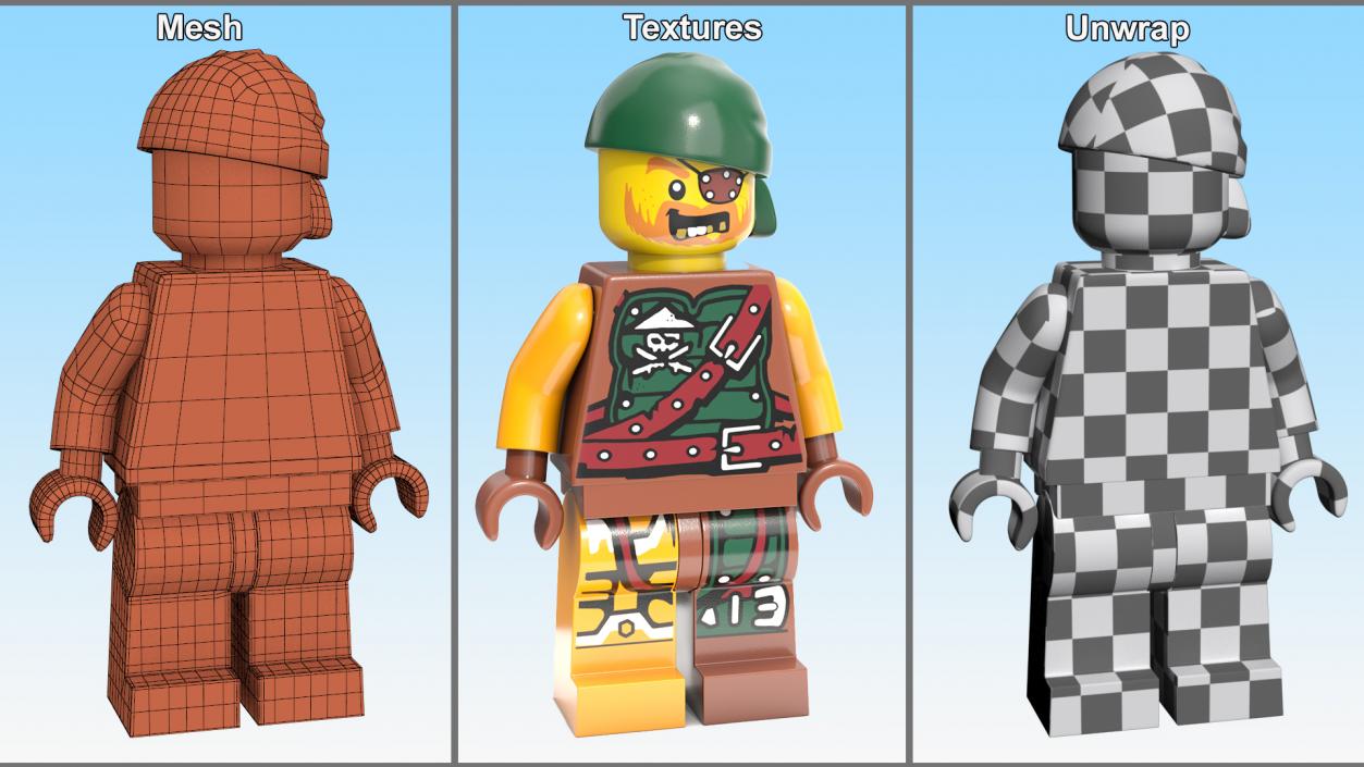 Rigged LEGO Minifigures Collection 3D model