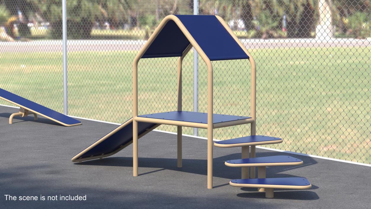 3D model Canine Condo for Dog Park Blue