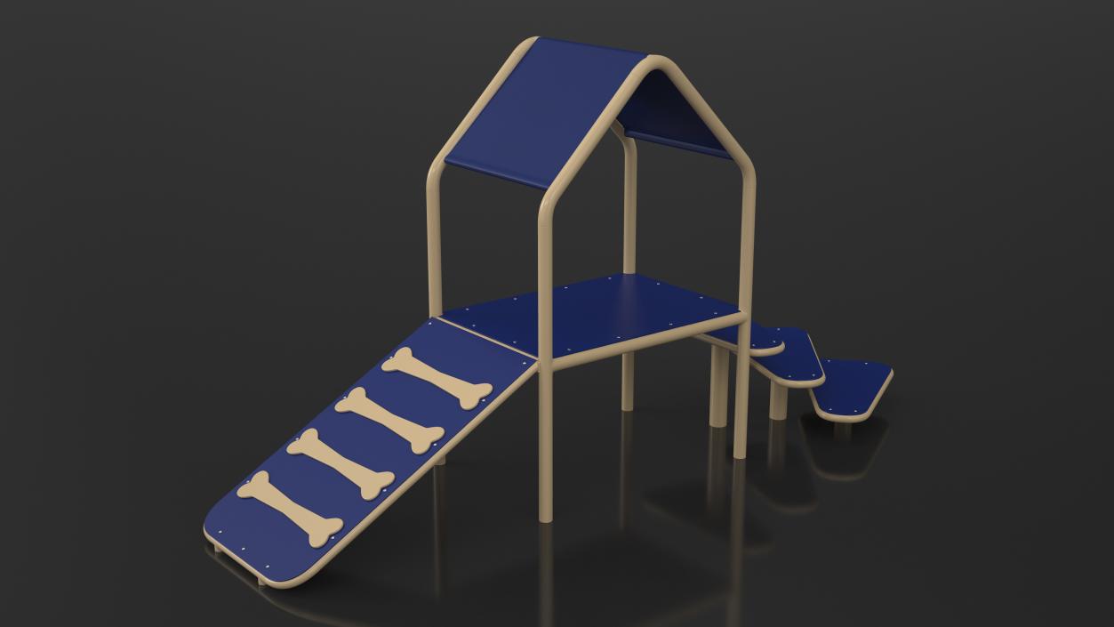 3D model Canine Condo for Dog Park Blue