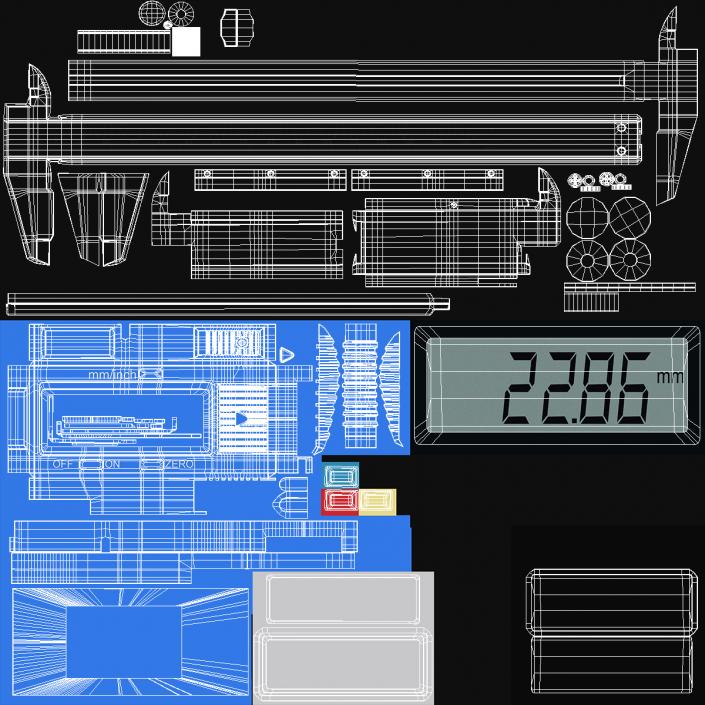 3D model LCD Digital Vernier Caliper Generic