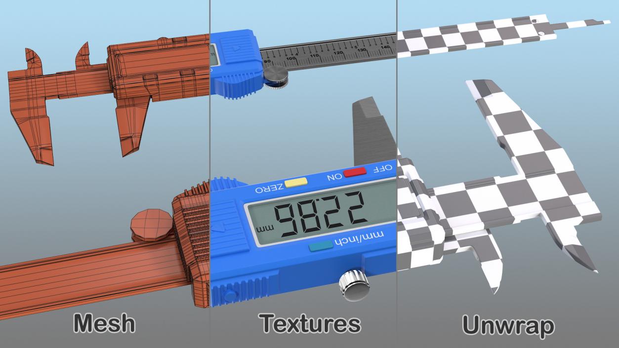 3D model LCD Digital Vernier Caliper Generic