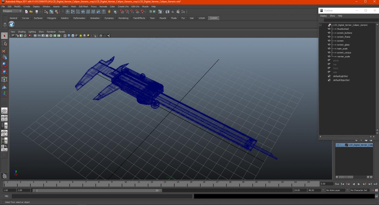 3D model LCD Digital Vernier Caliper Generic