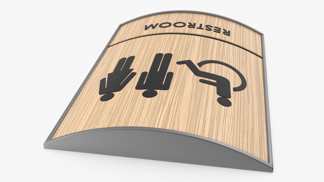 3D Unisex Accessible Restroom Sign