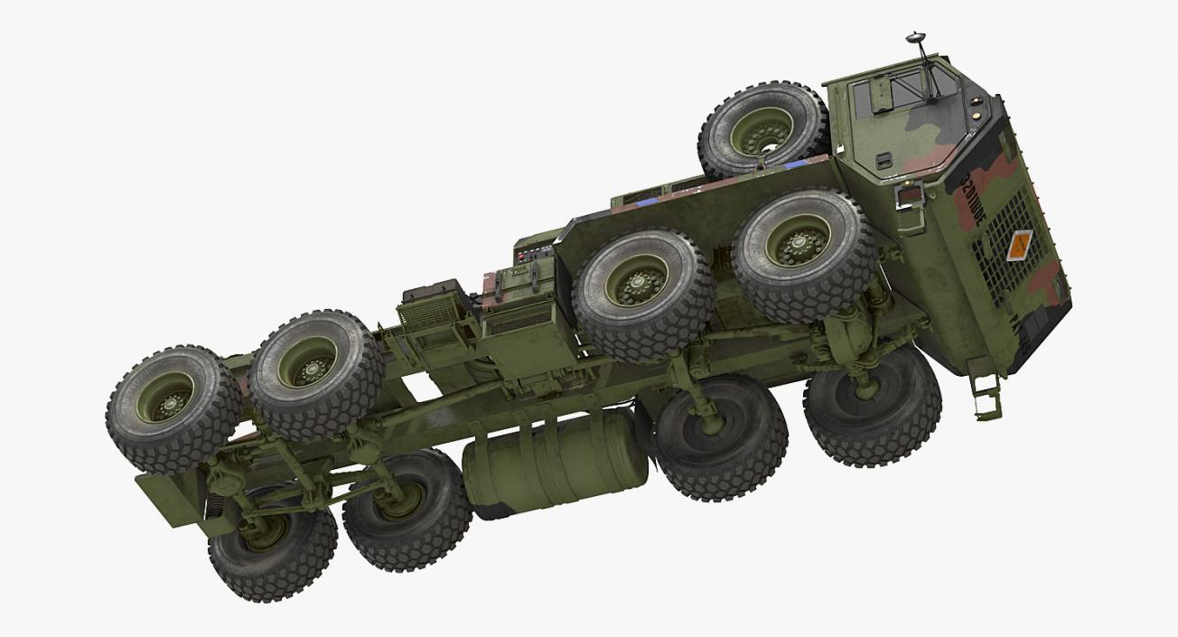 3D model Oshkosh HEMTT Truck Towing M777 Howitzer