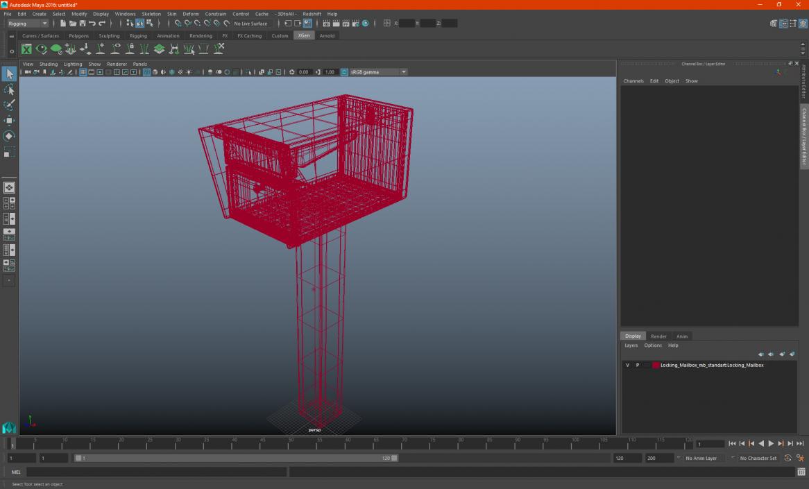 3D model Locking Mailbox
