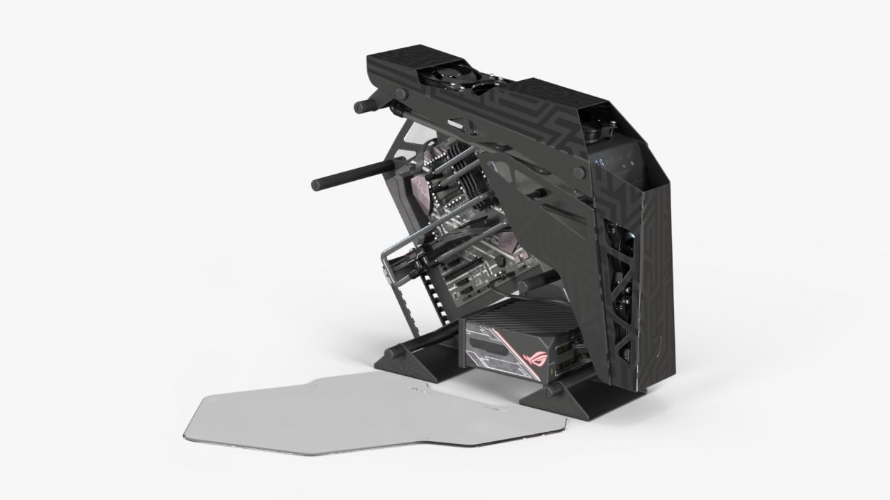 Gaming PC Off State Open 3D model