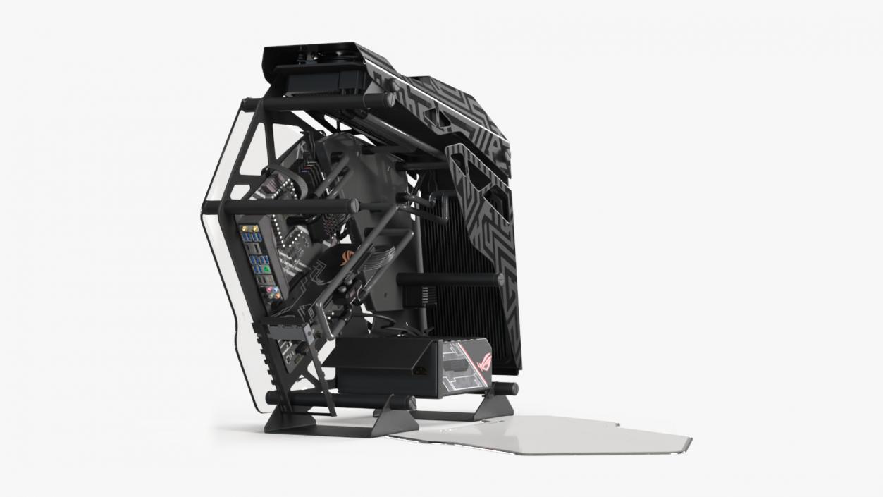 Gaming PC Off State Open 3D model