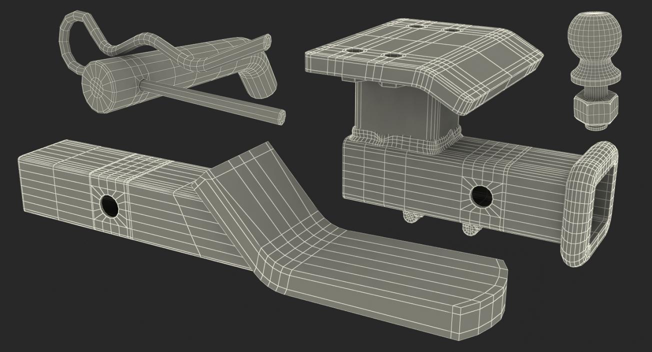 3D Loaded Ball Mount Hitch model