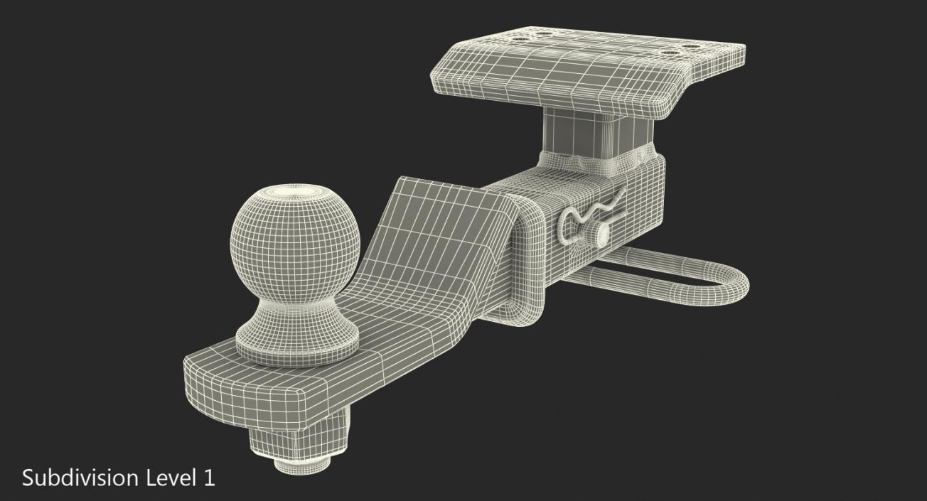 3D Loaded Ball Mount Hitch model