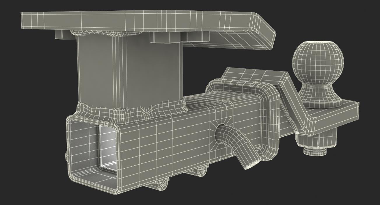 3D Loaded Ball Mount Hitch model