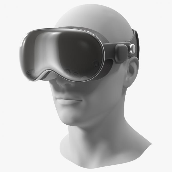 3D model Shared Reality Headset on Mannequin Head