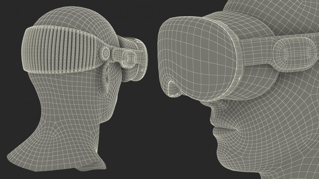 3D model Shared Reality Headset on Mannequin Head