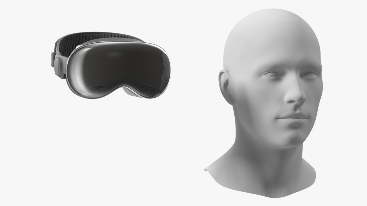 3D model Shared Reality Headset on Mannequin Head