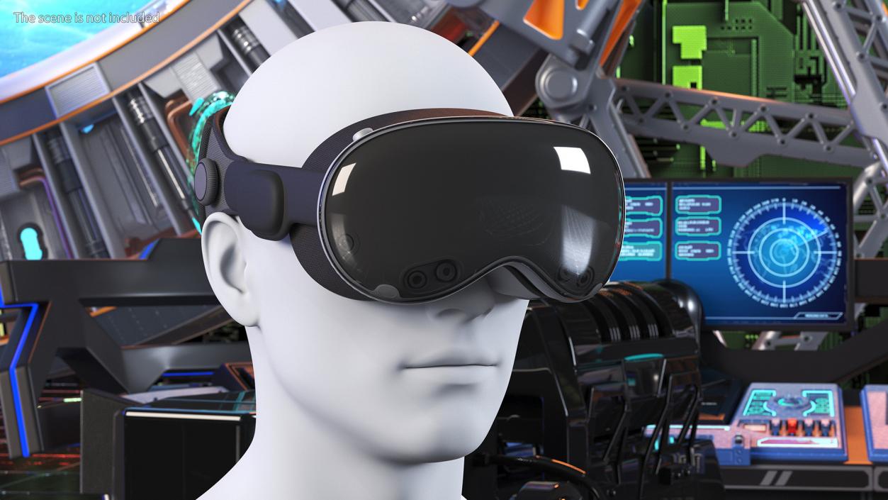 3D model Shared Reality Headset on Mannequin Head