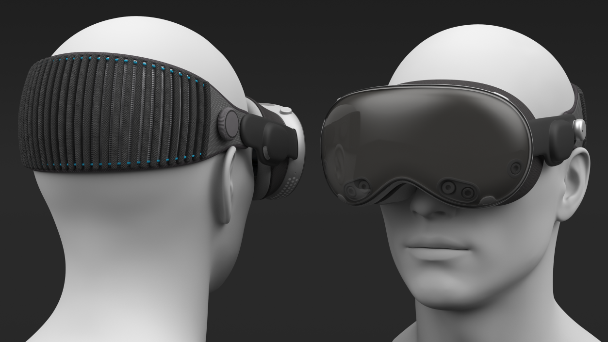 3D model Shared Reality Headset on Mannequin Head