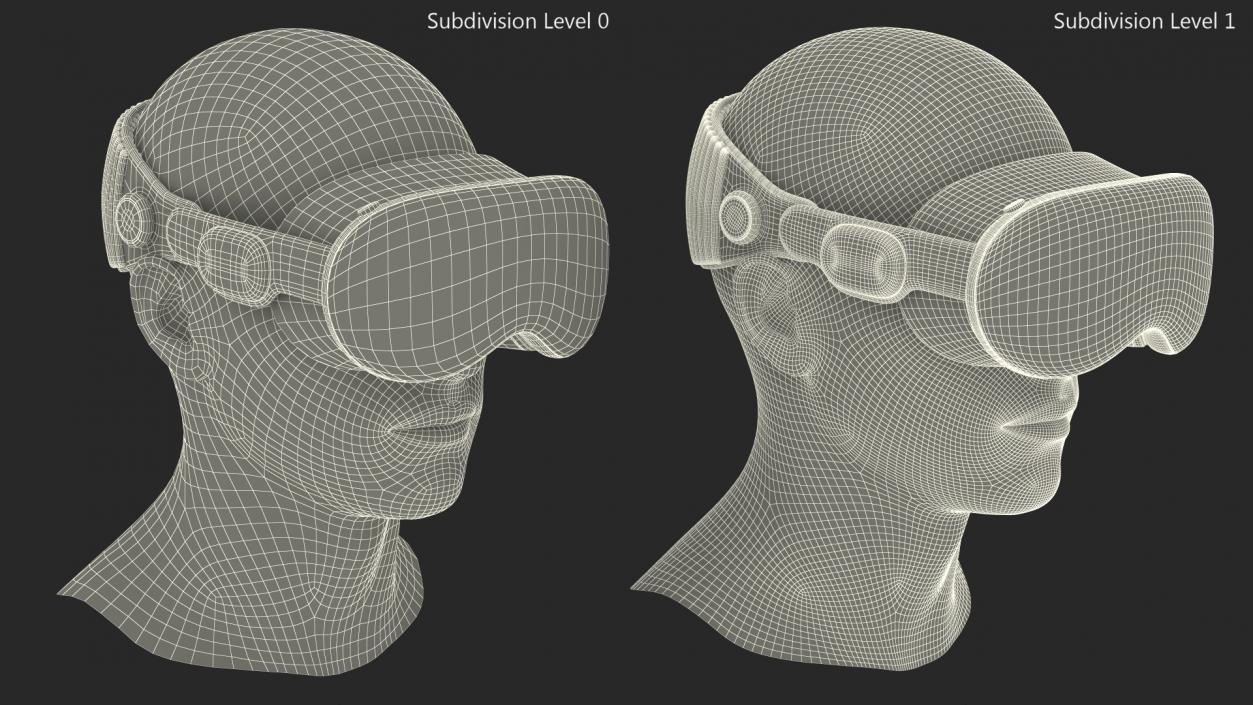 3D model Shared Reality Headset on Mannequin Head