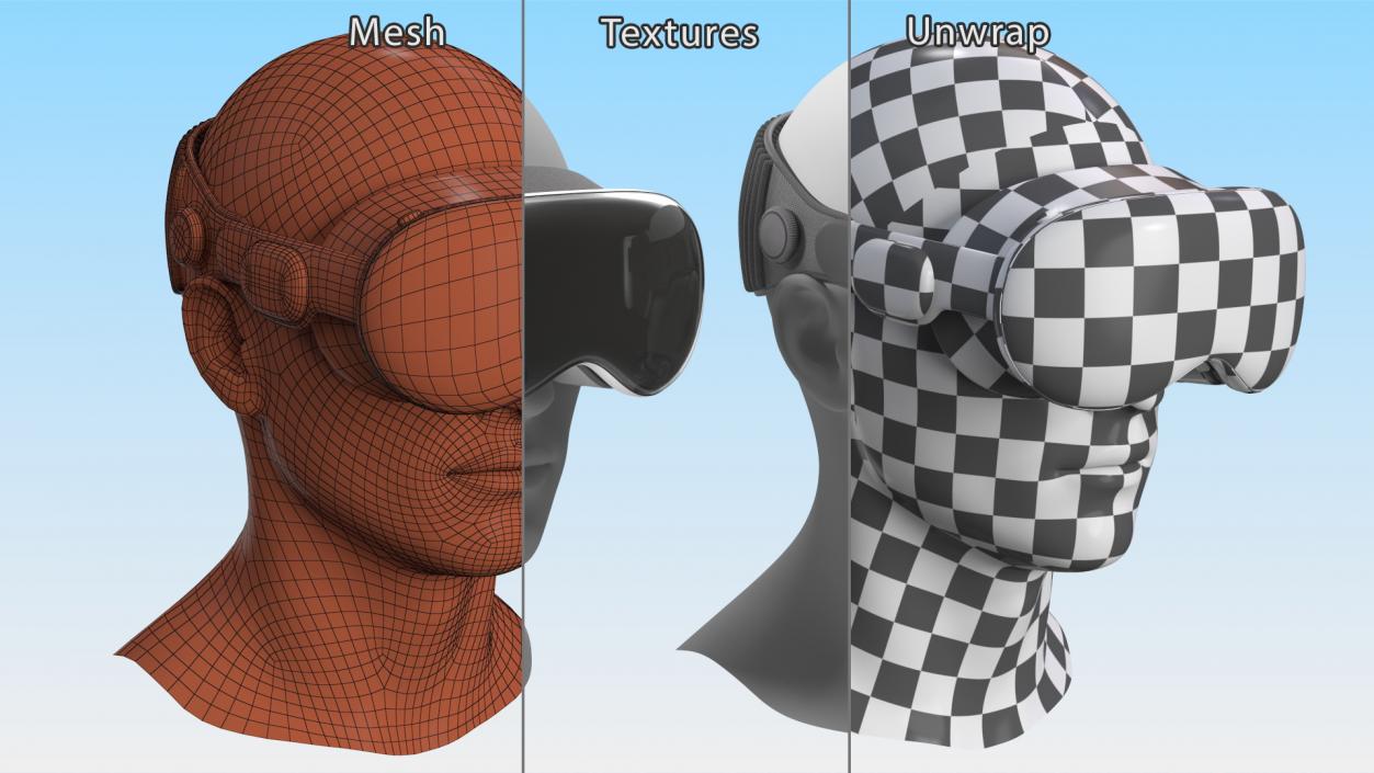 3D model Shared Reality Headset on Mannequin Head