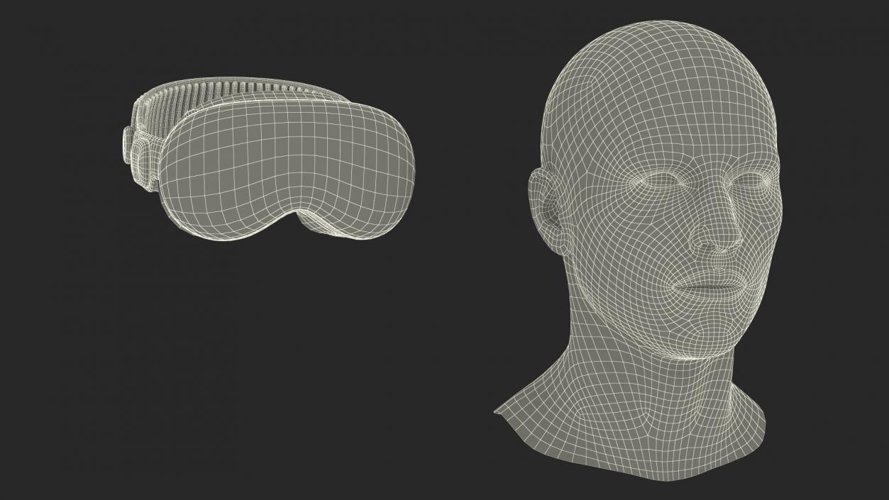 3D model Shared Reality Headset on Mannequin Head