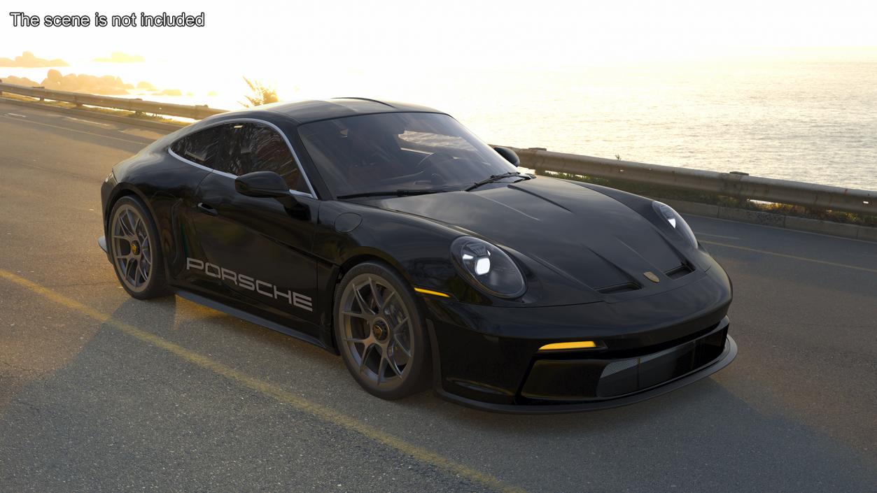 Sport Car Porsche 911 2024 Black 3D