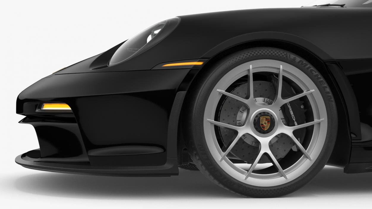 Sport Car Porsche 911 2024 Black 3D