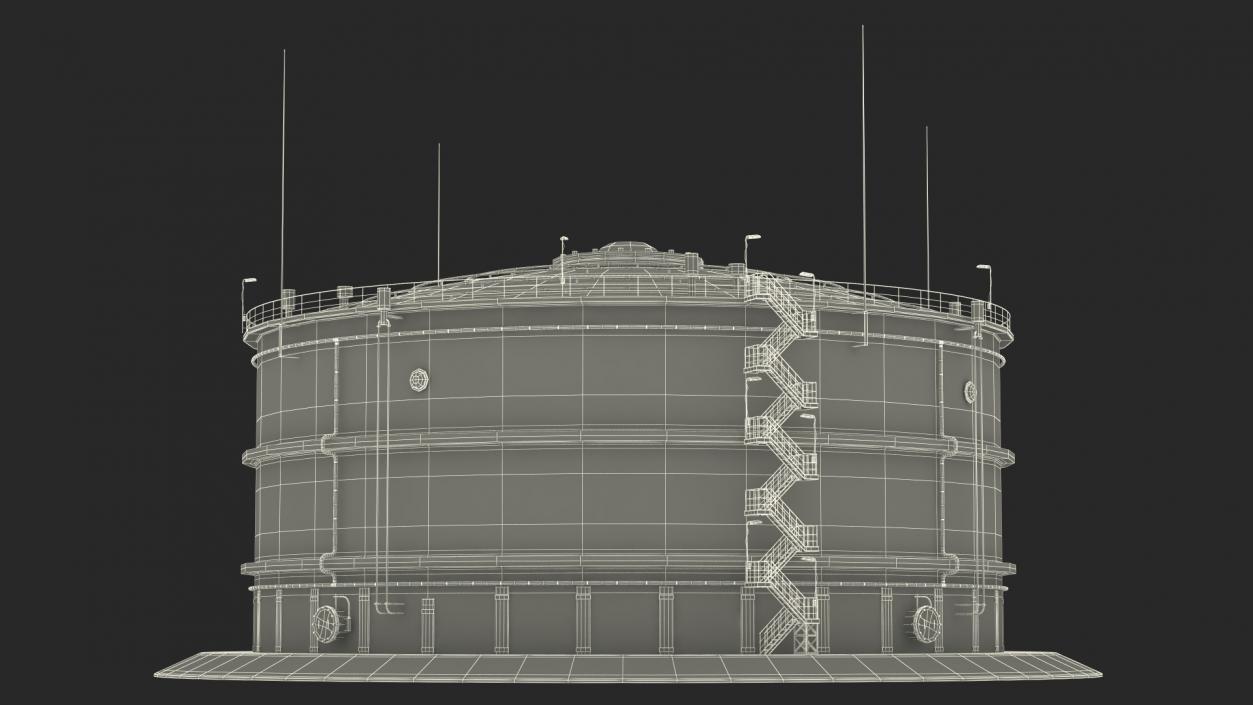 Oil Storage Tanks Dirt 3D