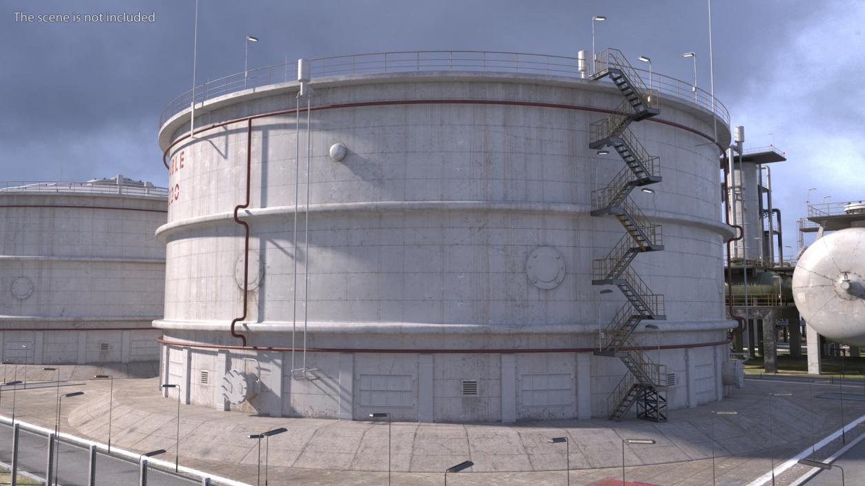 Oil Storage Tanks Dirt 3D