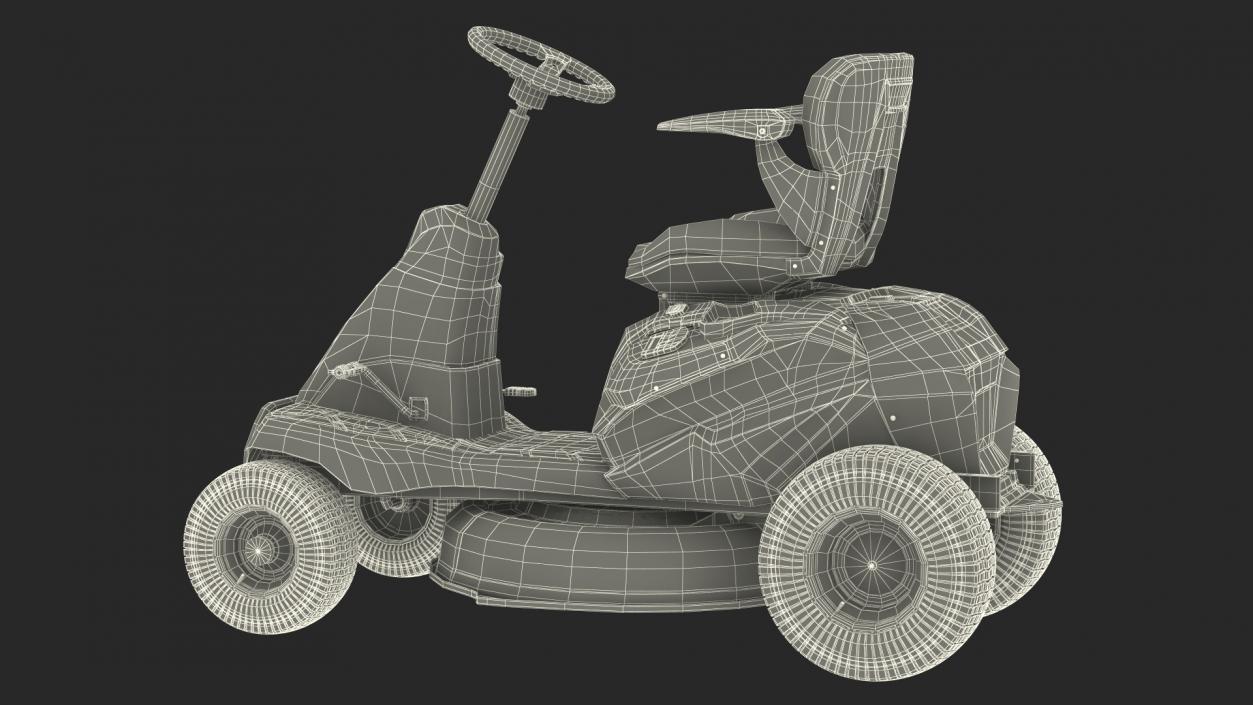 3D Electric Riding Lawn Mower Rigged model