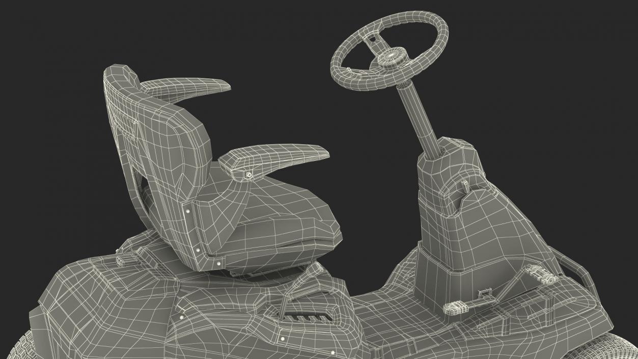 3D Electric Riding Lawn Mower Rigged model