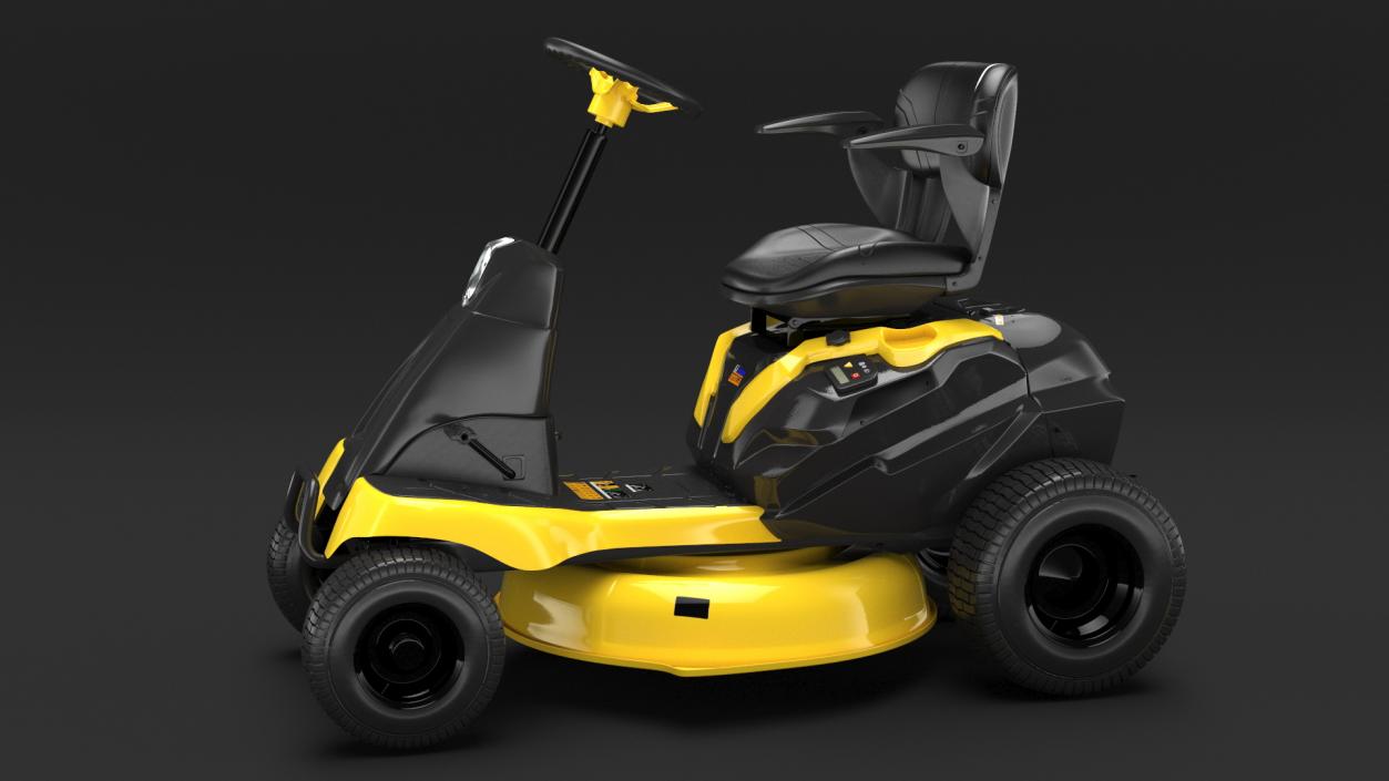 3D Electric Riding Lawn Mower Rigged model