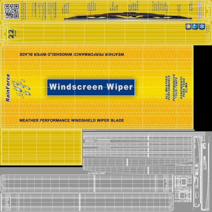 Windscreen Wiper in Packaging 3D model