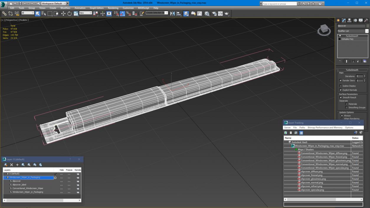 Windscreen Wiper in Packaging 3D model