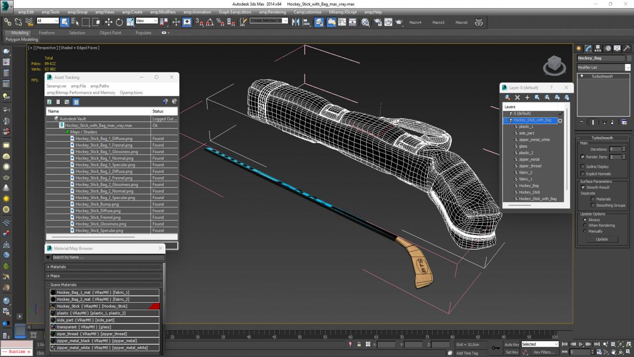 3D Hockey Stick with Bag