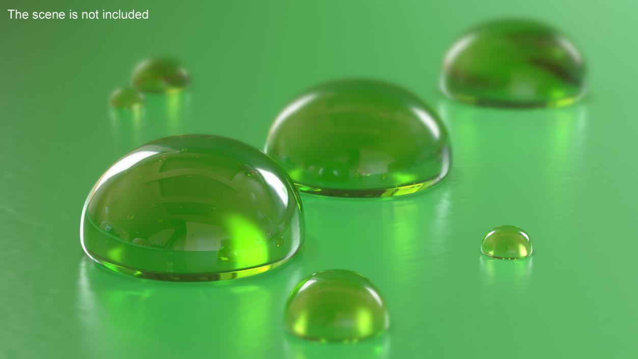 Green Gel Drop 3D model