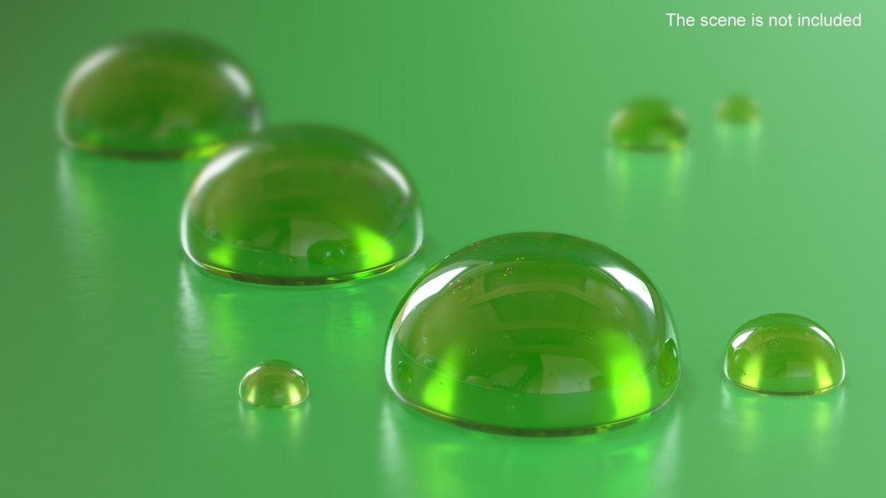 Green Gel Drop 3D model