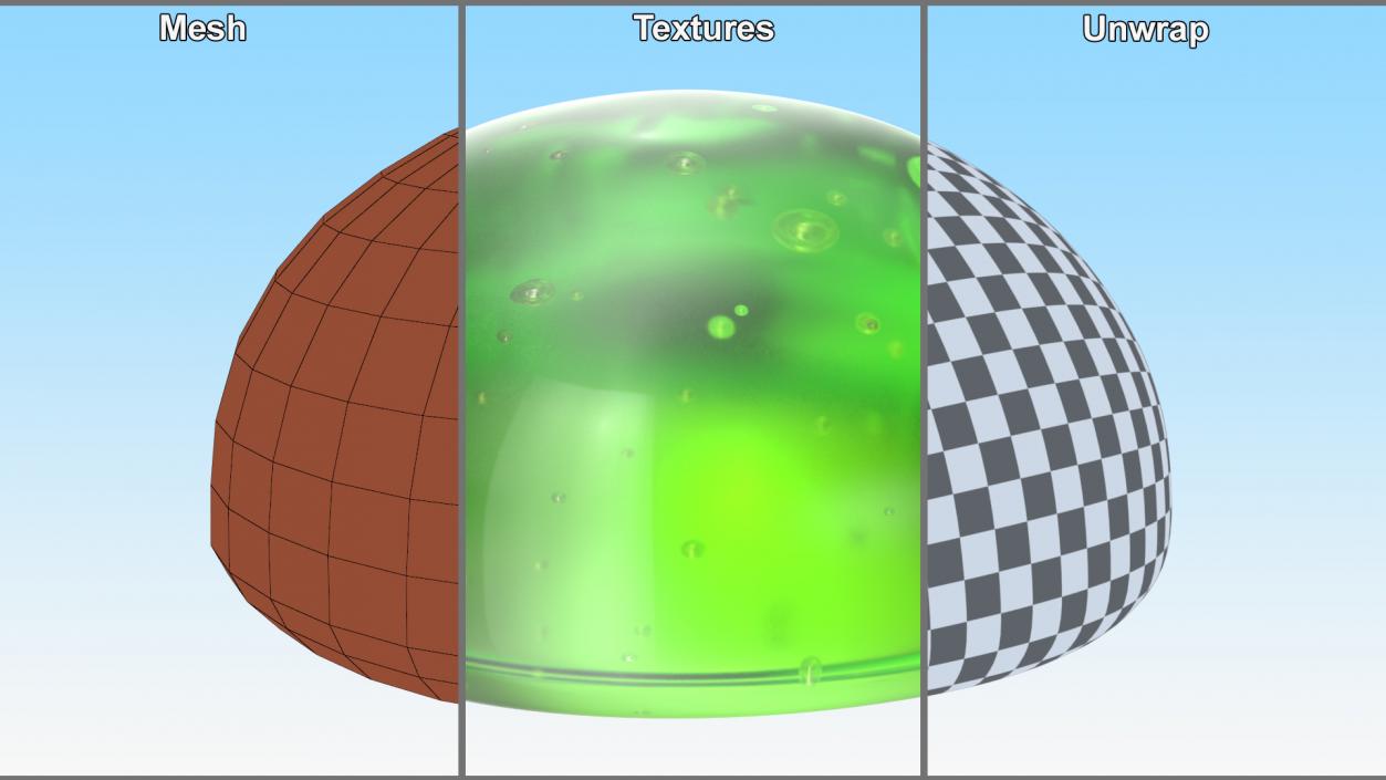 Green Gel Drop 3D model