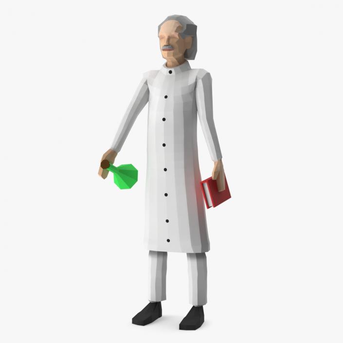 3D Low Poly Scientist model