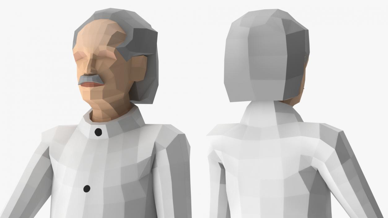 3D Low Poly Scientist model