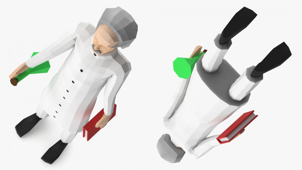 3D Low Poly Scientist model