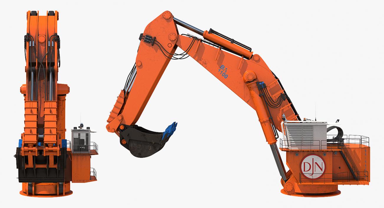 3D model Backhoe Dredger Backacter 1100