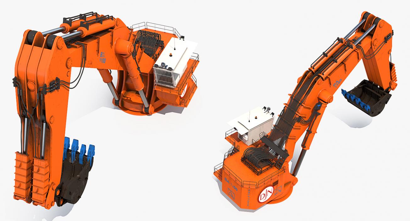 3D model Backhoe Dredger Backacter 1100