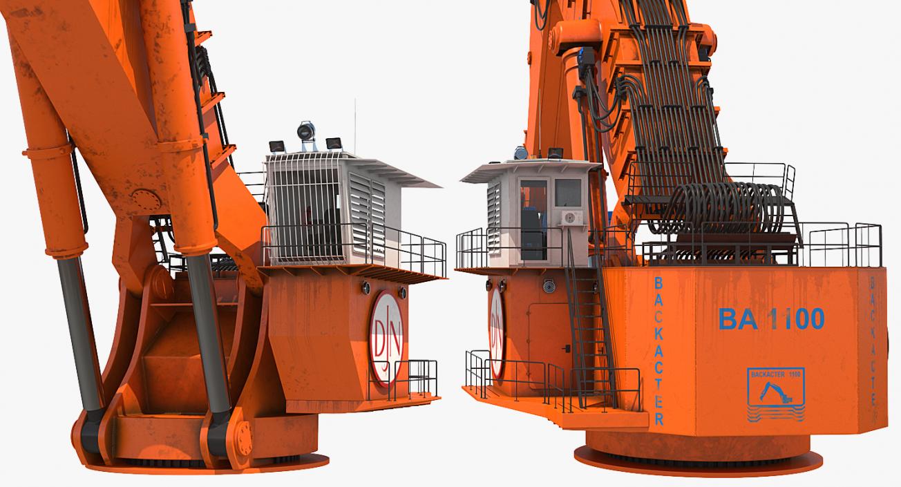 3D model Backhoe Dredger Backacter 1100